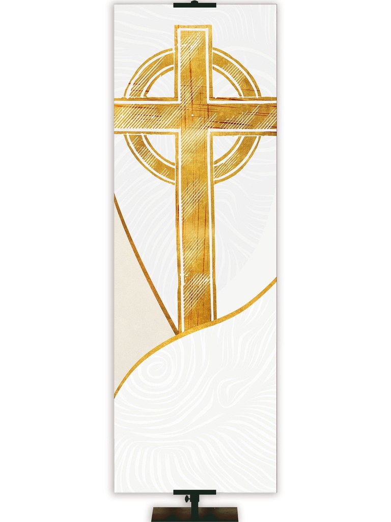 Custom Banner Shimmering Easter He Who Believes