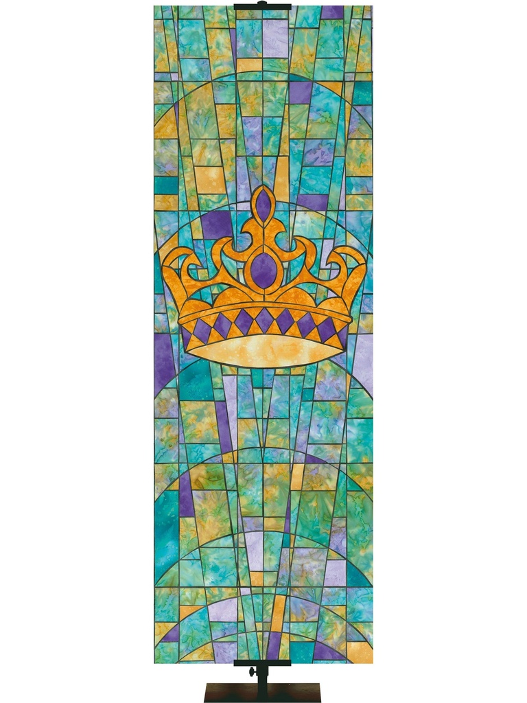 Stained Glass Symbols of Faith Crown