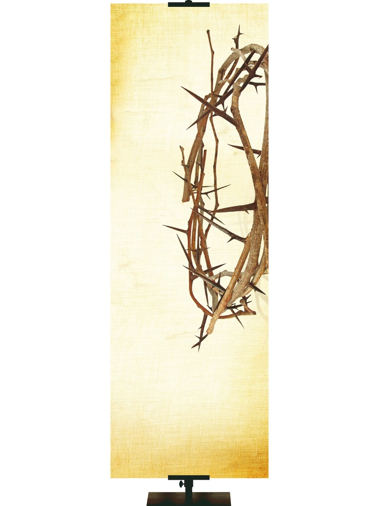 Custom Banner Easter Linen He Was Pierced