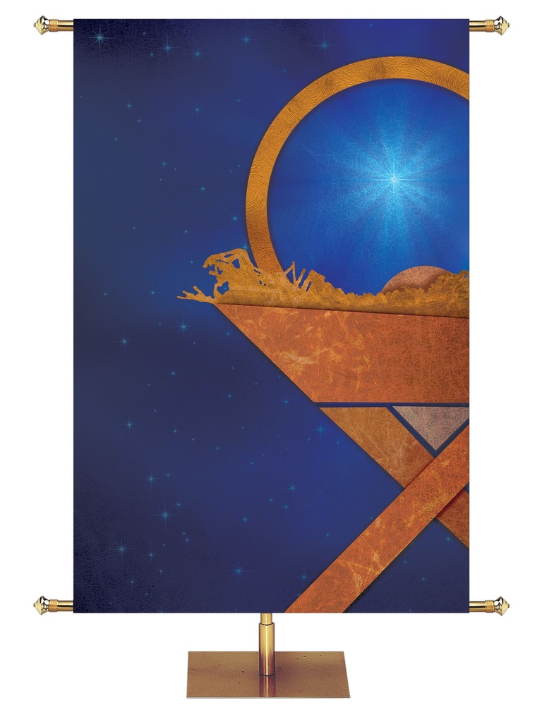 Custom Banner Noel Nativity Peace on Earth