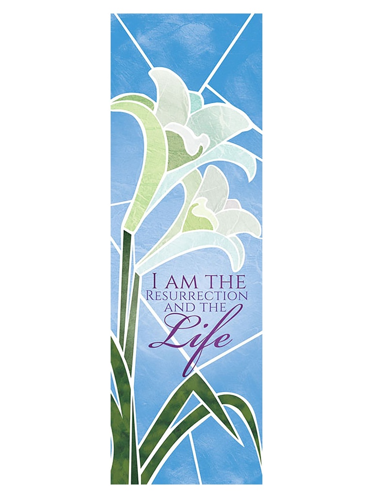 Scripture Wall Hanging Eternal Emblems of Easter I Am The Resurrection