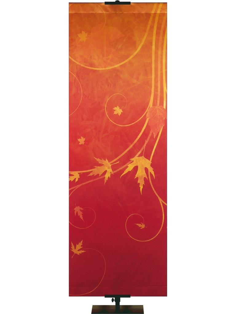 Custom Banner Autumn Faux Foil Autumn Faux Foil Style RED