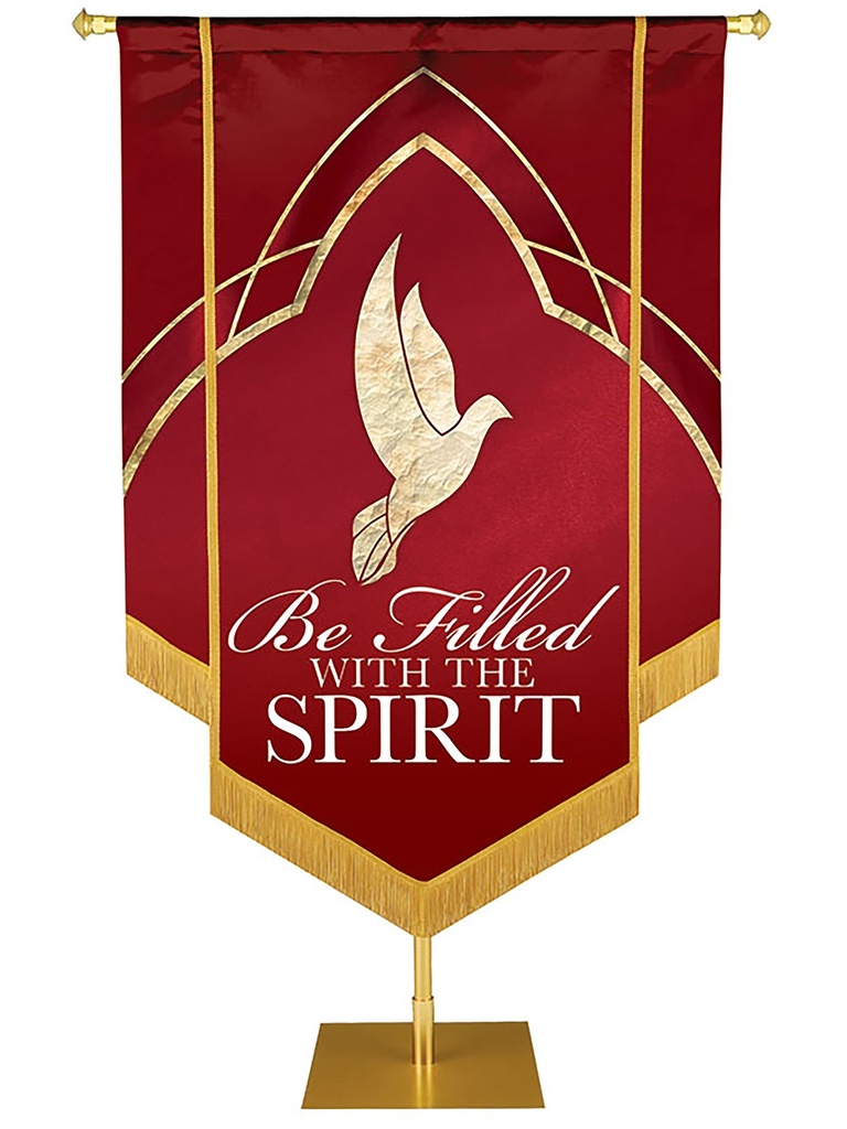 Eternal Emblems of Faith Be Filled With The Spirit Embellished Banner