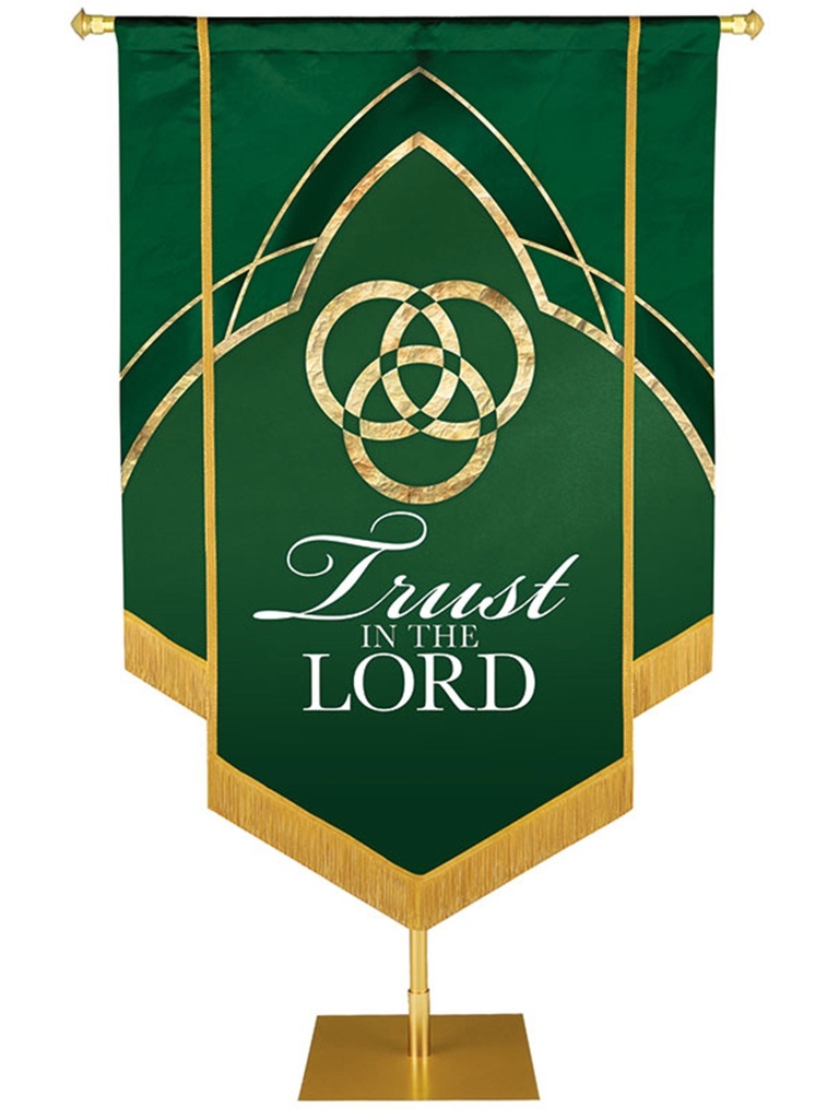 Eternal Emblems of Faith Trust In The Lord Embellished Banner