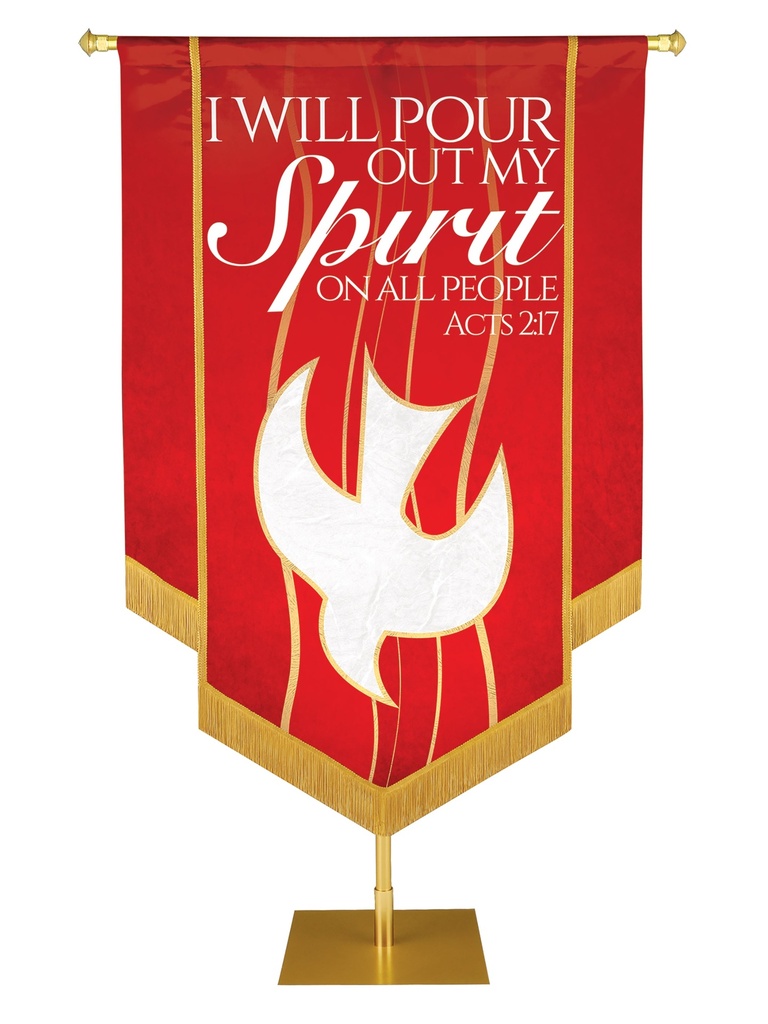 Experiencing God Dove, Pour Out My Spirit Embellished Banner