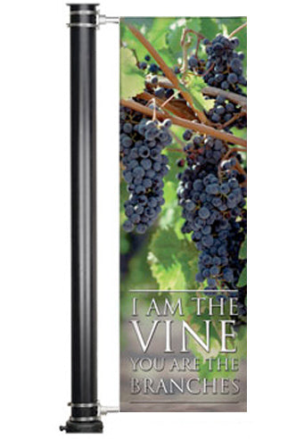 Light Pole Banner I Am the Vine