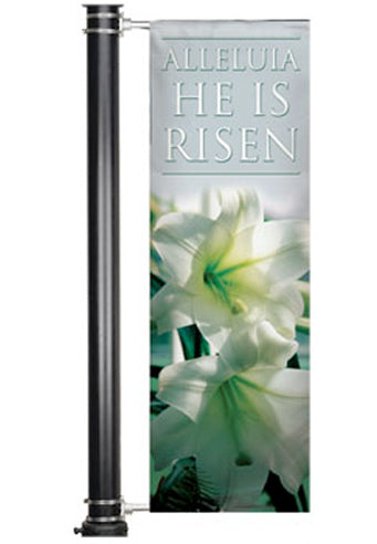 Light Pole Banner Alleluia He is Risen