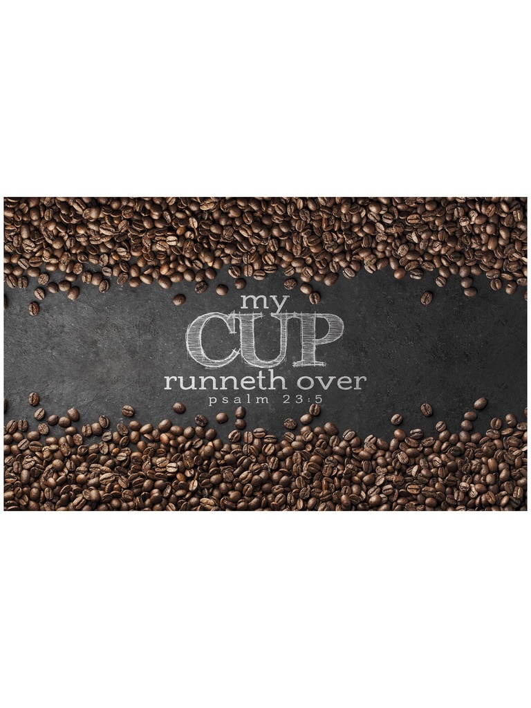 Cup Runneth Over Coffee Vinyl Kitchen Mat