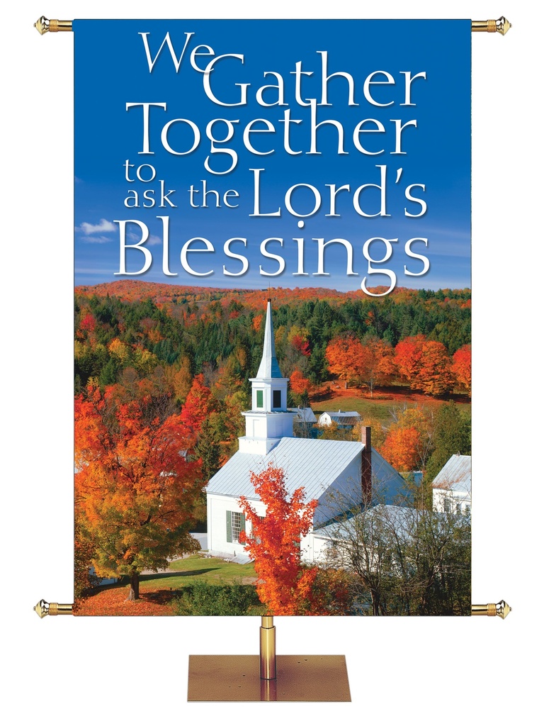 Overstock Creation Fall & Thanksgiving We Gather (Autumn Church)