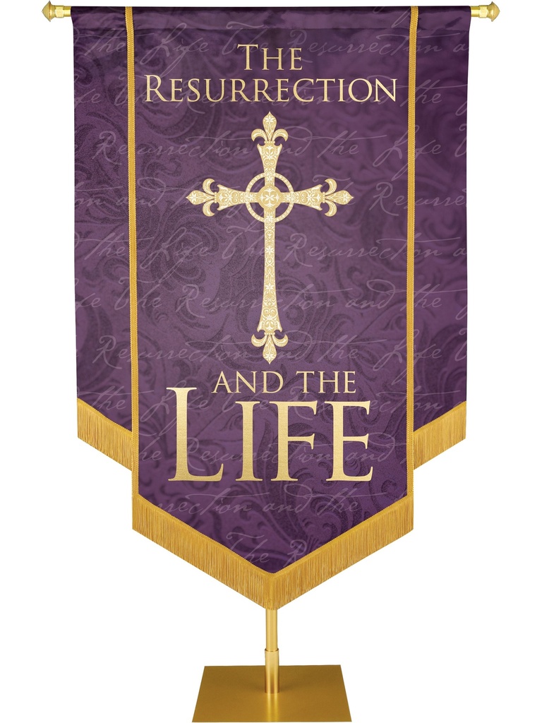 Overstock Names of Christ The Resurrection And The Life Embellished Banner