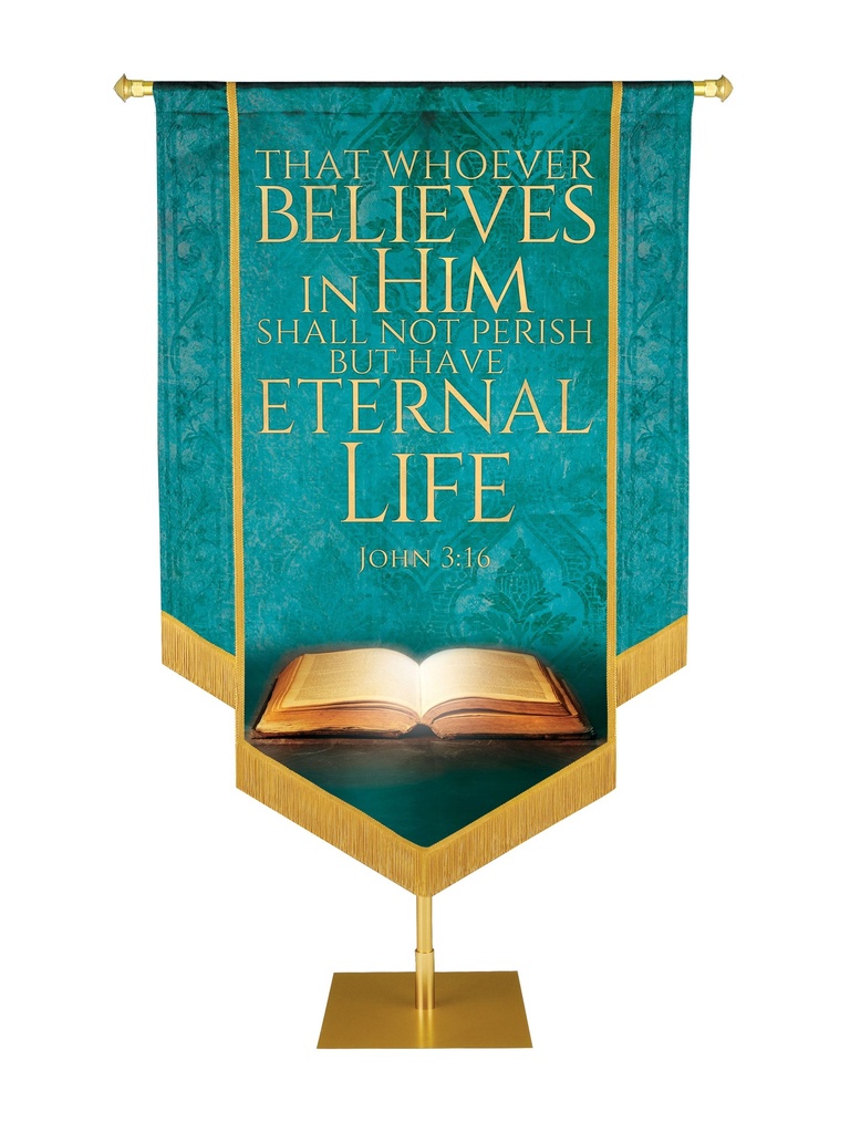 Overstock Holy Scriptures That Whoever Believes Embellished Banner