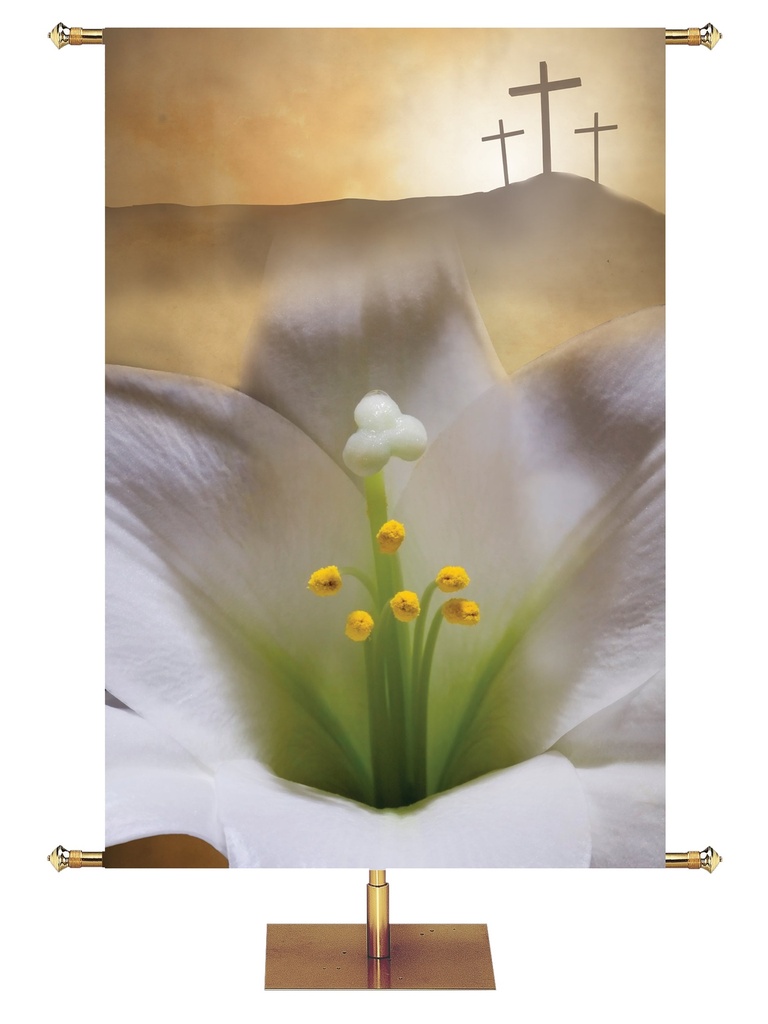 Custom Banner The Living Christ He Has Risen - Lily