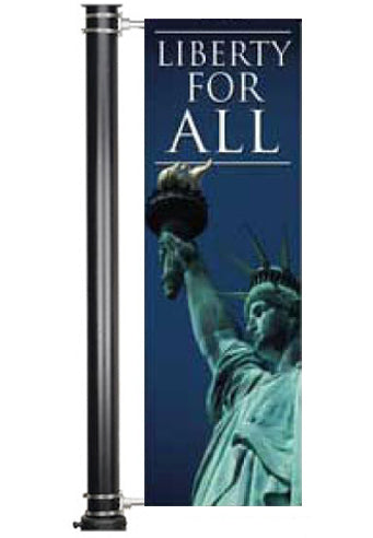 Custom Banner Light Pole Banner Liberty For All