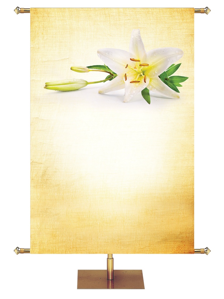 Custom Banner Easter Elegance He Who Believes Will Live