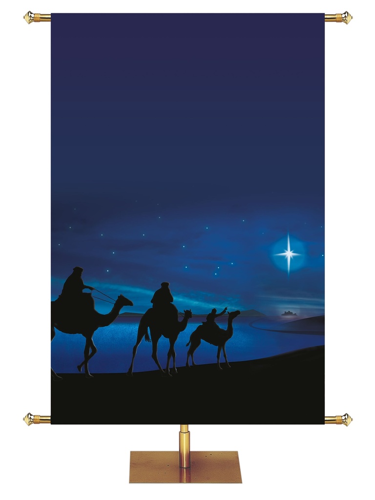 Custom Banner Silent Night Silhouettes Joy to the World