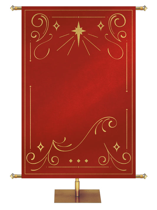 Custom Banner Shimmering Christmas O Come Let Us Adore Him