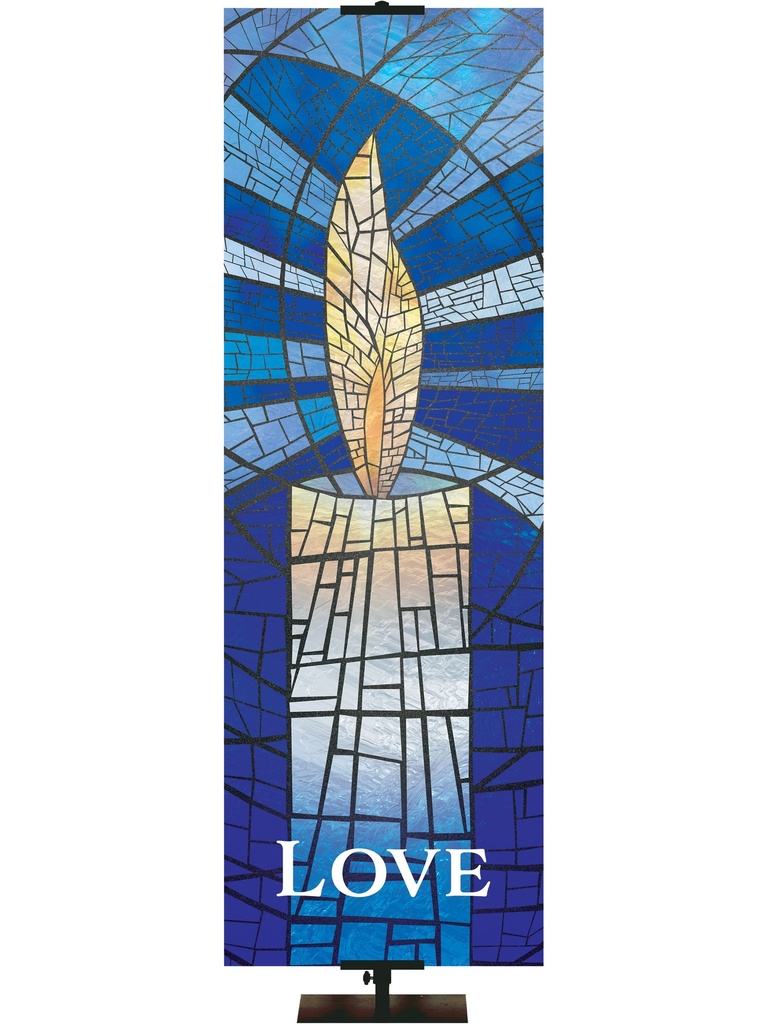 Stained Glass Advent Candle Love