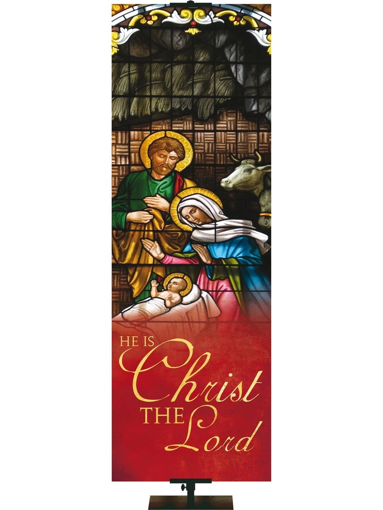 Stained Glass Christmas Christ The Lord