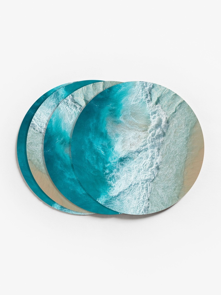 Surfing Safari Vinyl Coasters (Set of 4)