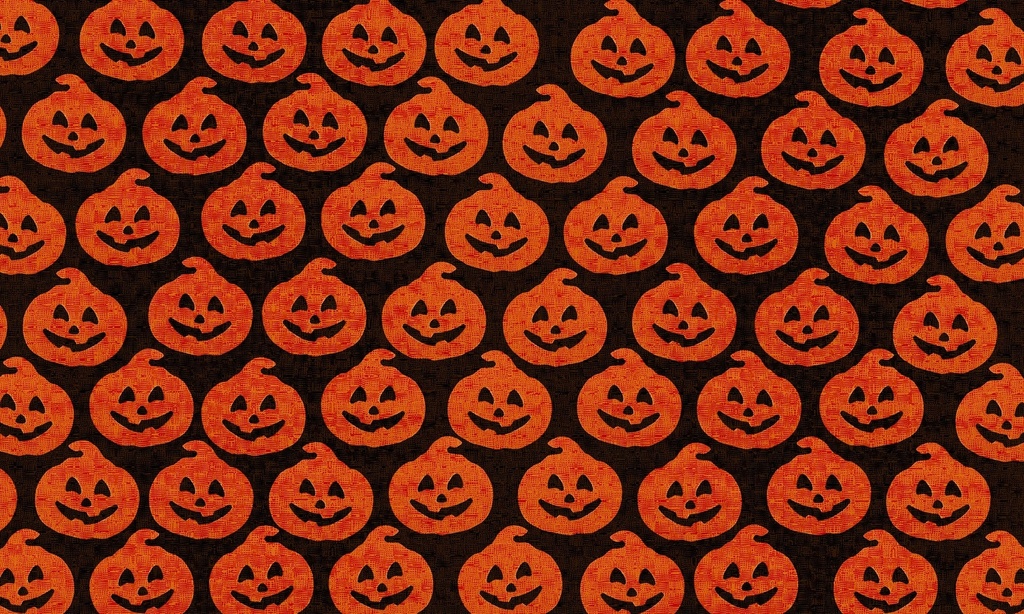 Jack-O-Lantern Jumble Vinyl Kitchen Mat