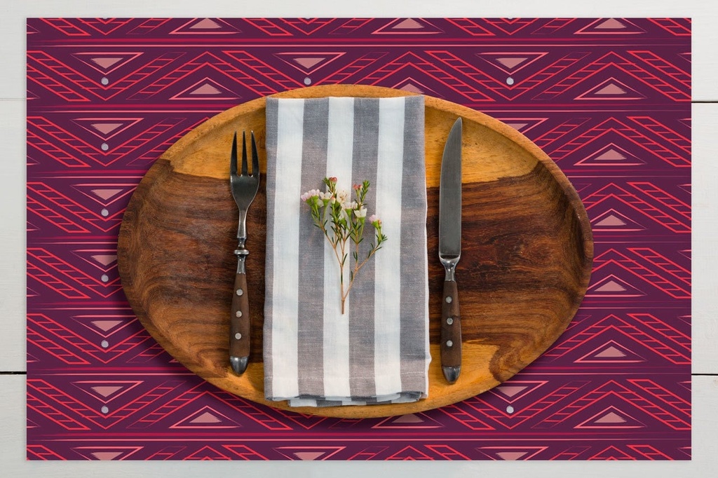 Tribal Bohemian Vinyl Placemats (set of 4)