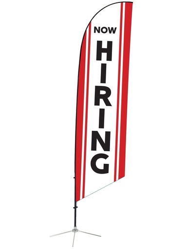 [NH2-01-ANG] Now Hiring Angled Feather Flag 2