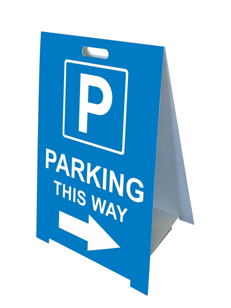 Fold A Frame™ Blue Parking Directional Sign Impact Banners And Signs